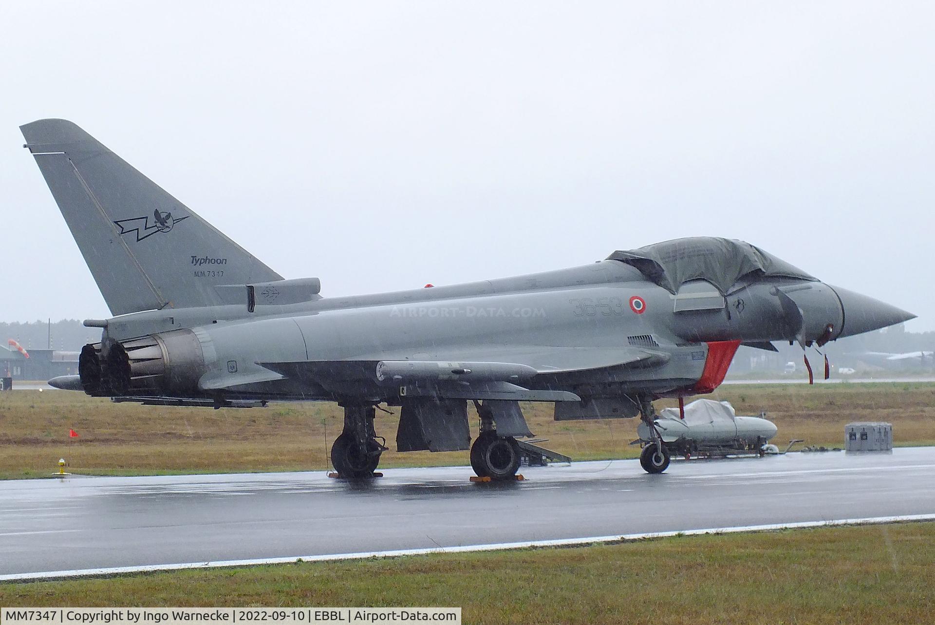 MM7347, Eurofighter F-2000A C/N IS073, Eurofighter EF2000 of the Aeronautica Militare Italiana (Italian Air Force) at the 2022 Sanicole Spottersday at Kleine Brogel air base