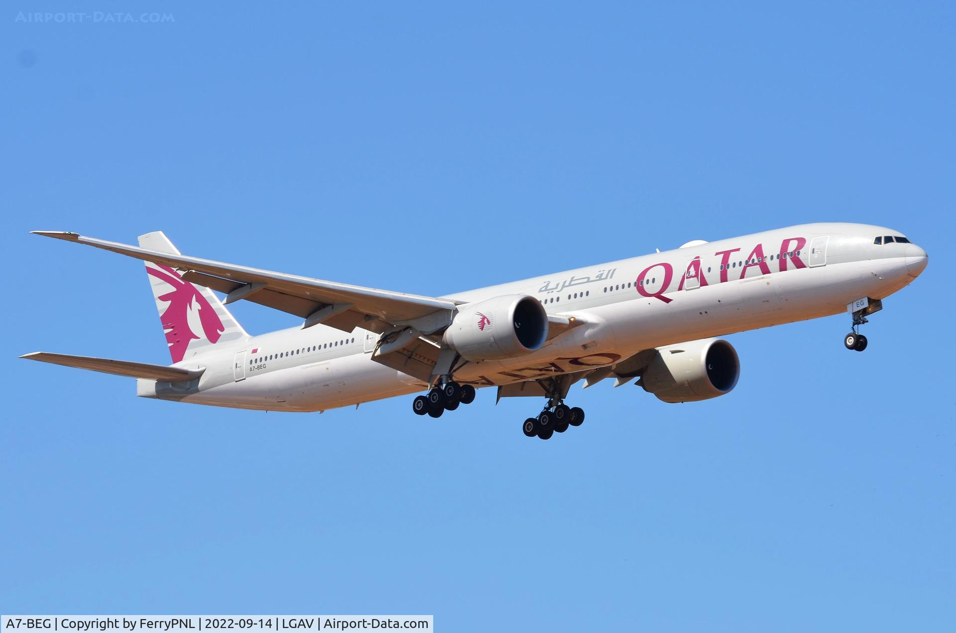 A7-BEG, 2015 Boeing 777-3DZ/ER C/N 60333, Arrival of Qatar B773