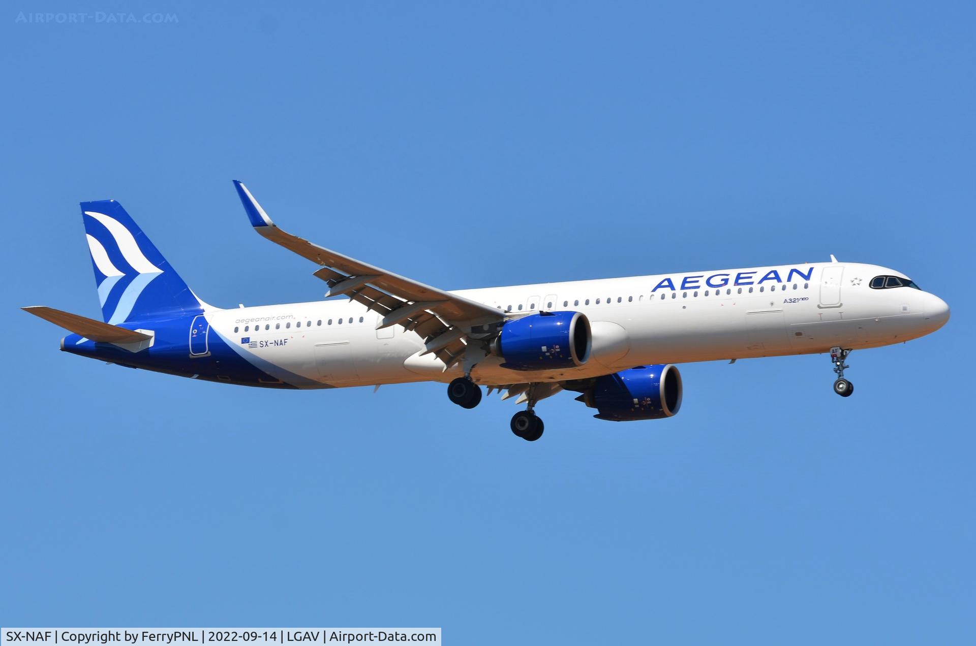 SX-NAF, 2022 Airbus A321-271NX C/N 10920, Aegean is operation this A321 since June 2022.