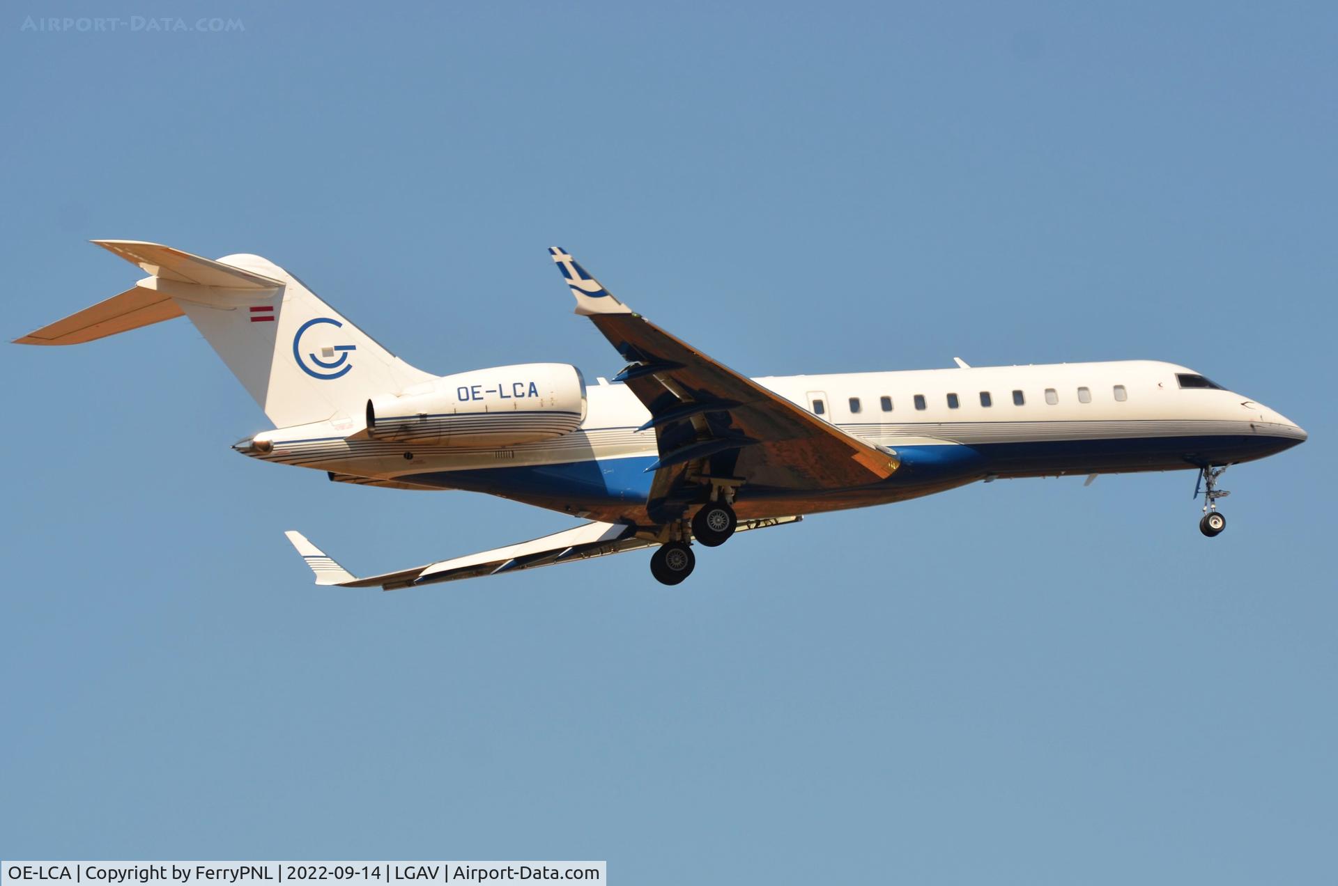 OE-LCA, 2006 Bombardier BD700 Global Express XRS C/N 9202, Avcon Jet BD700 landing in ATH