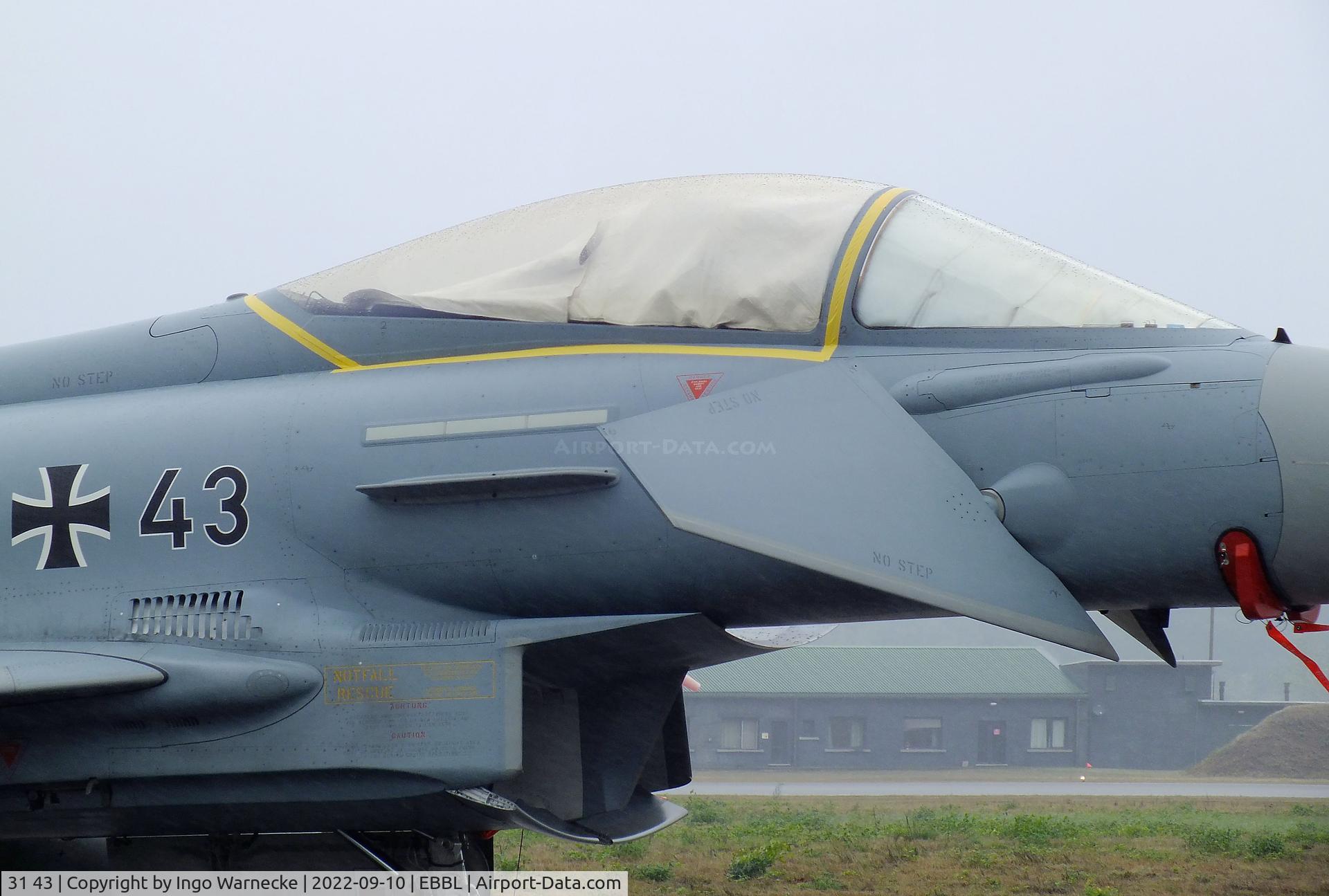 31 43, Eurofighter EF-2000 C/N GS0103, Eurofighter EF2000 of the Luftwaffe (German Air Force) at the 2022 Sanicole Spottersday at Kleine Brogel air base