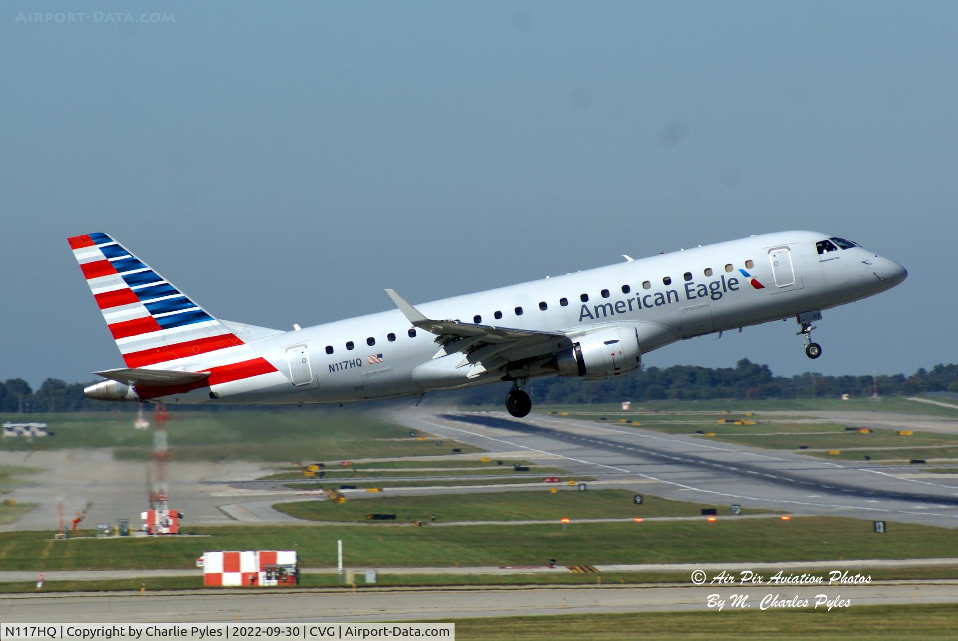 N117HQ, 2007 Embraer 175LR (ERJ-170-200LR) C/N 17000184, Departing CVG