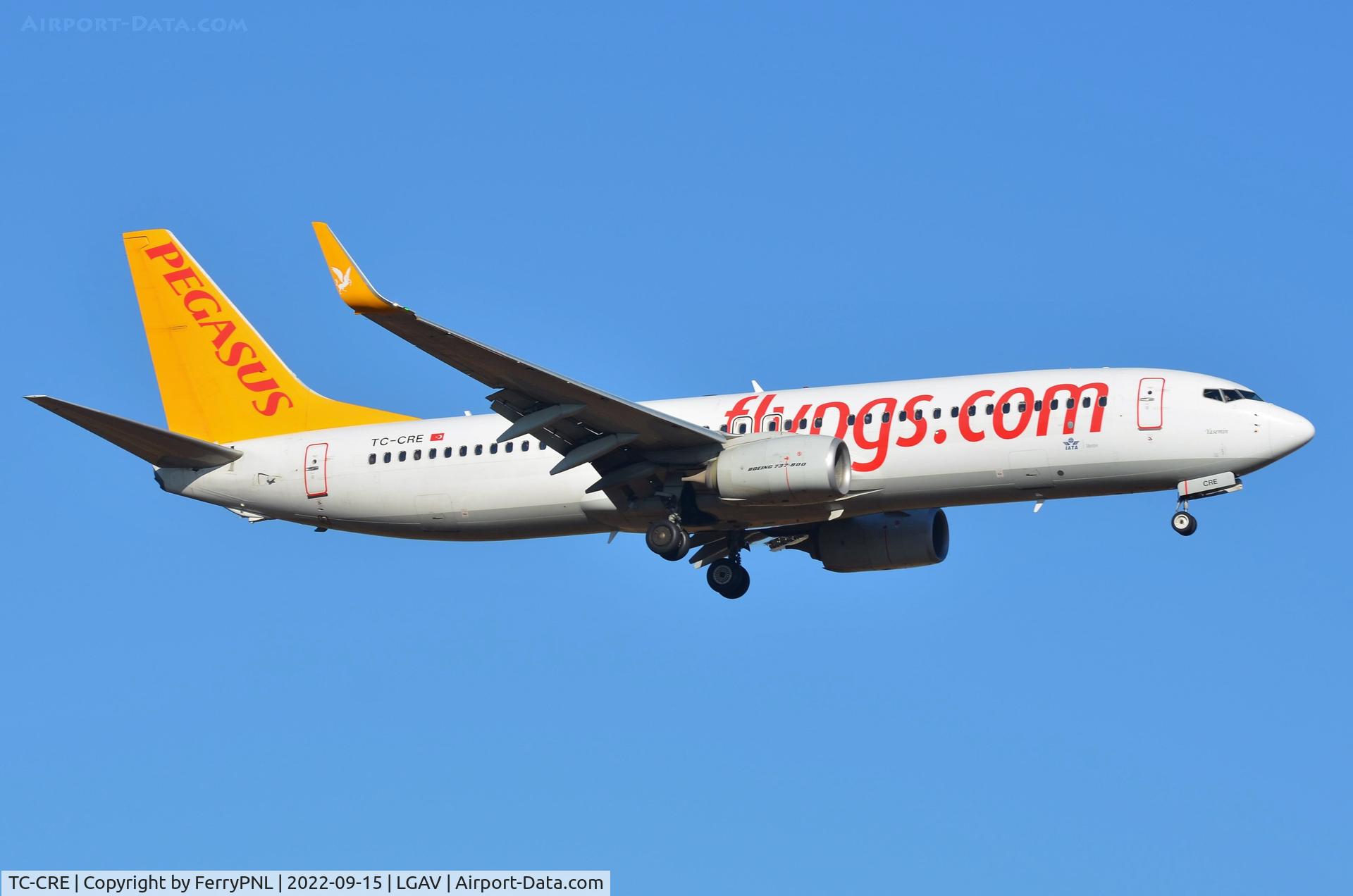 TC-CRE, 2018 Boeing 737-82R C/N 63703, Pegasus B738 landing
