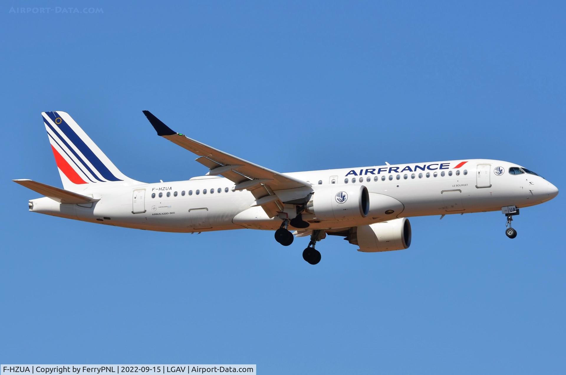 F-HZUA, 2021 Airbus A220-300 C/N 55134, Air France A223 arriving in ATH