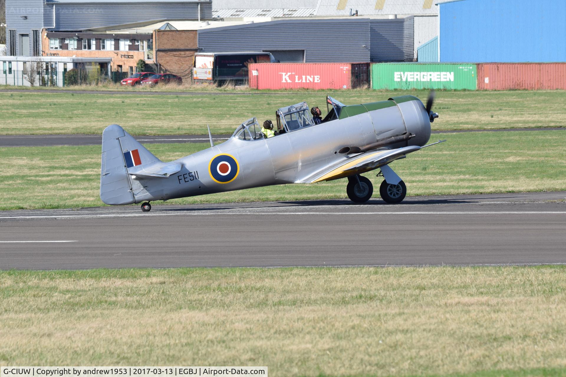 G-CIUW, 1942 Noorduyn AT-16 Harvard IIB C/N 14-245, G-CIUW (FE511) at Gloucestershire Airport.