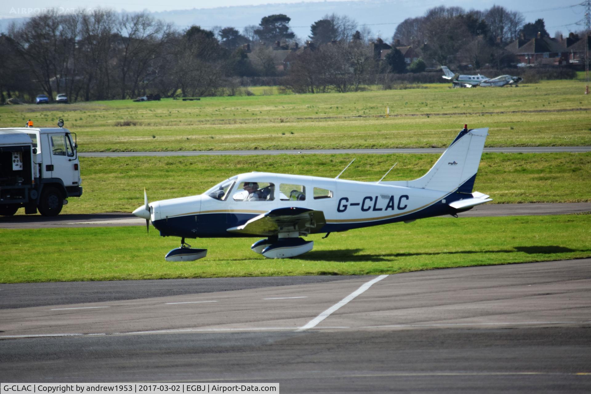 G-CLAC, 1981 Piper PA-28-161 Cherokee Warrior II C/N 28-8116241, G-CLAC at Gloucestershire Airport.