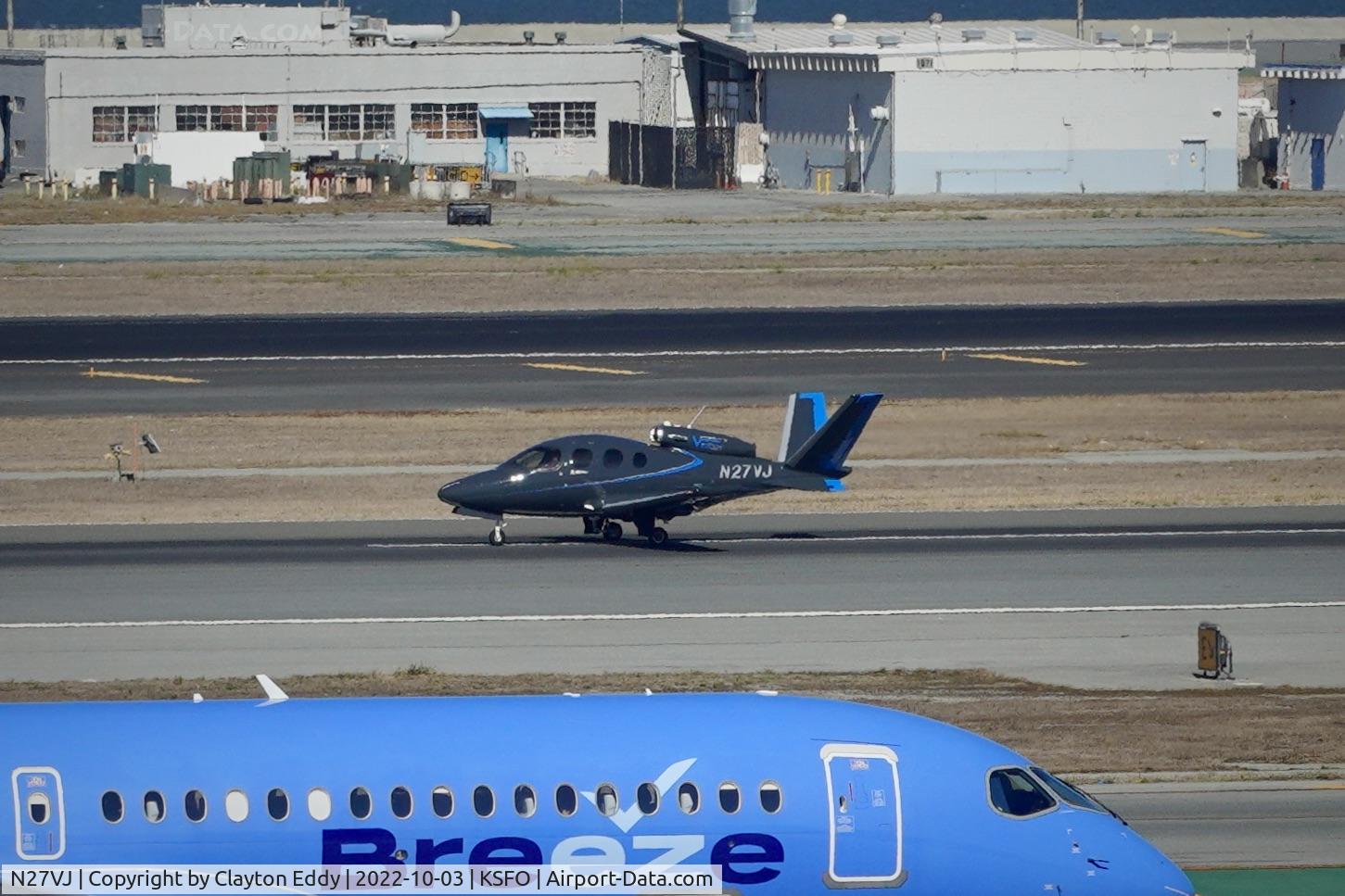 N27VJ, 2021 Cirrus SF50 Vision C/N 0320, SFO 2022.