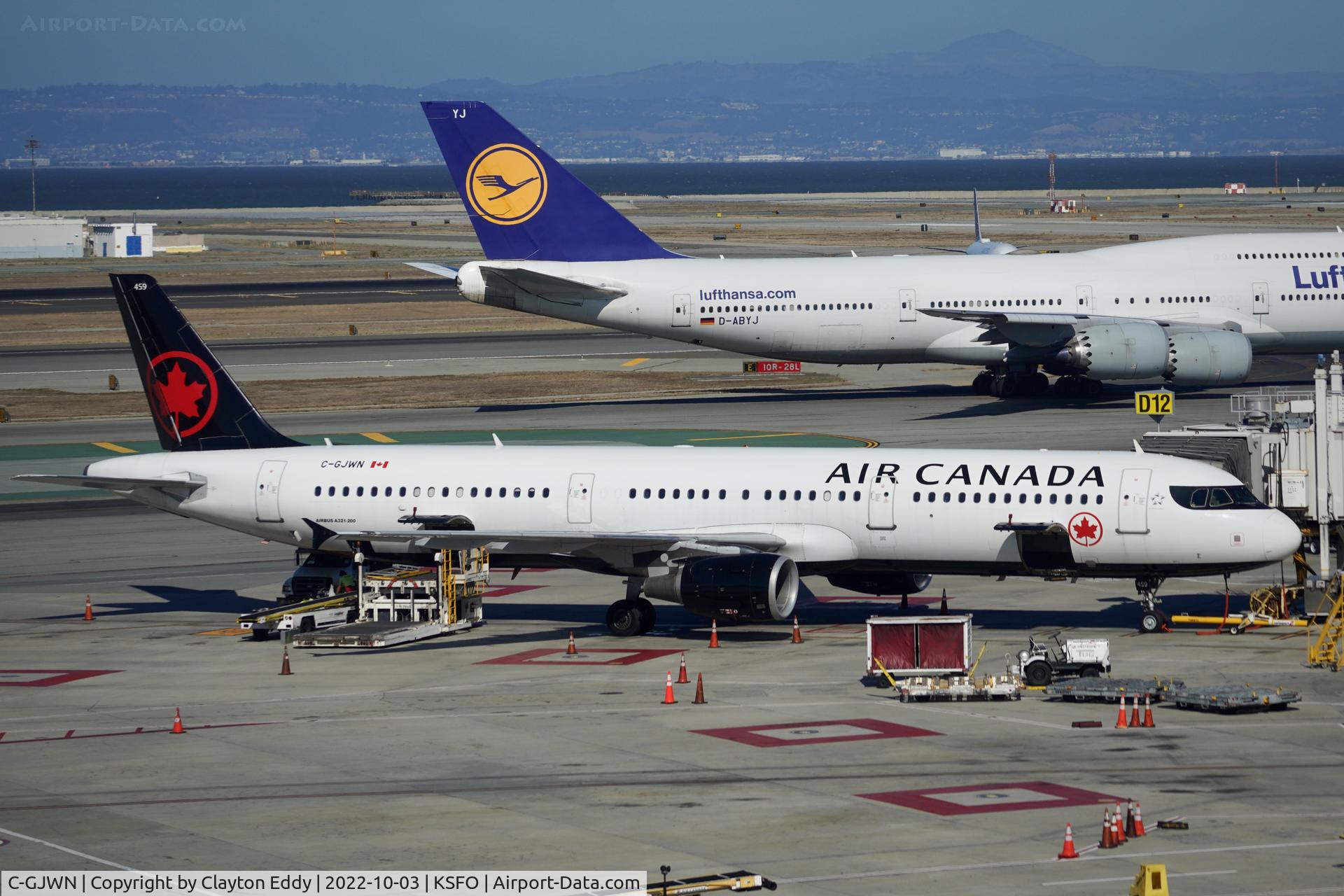 C-GJWN, 2002 Airbus A321-211 C/N 1783, SFO 2022.