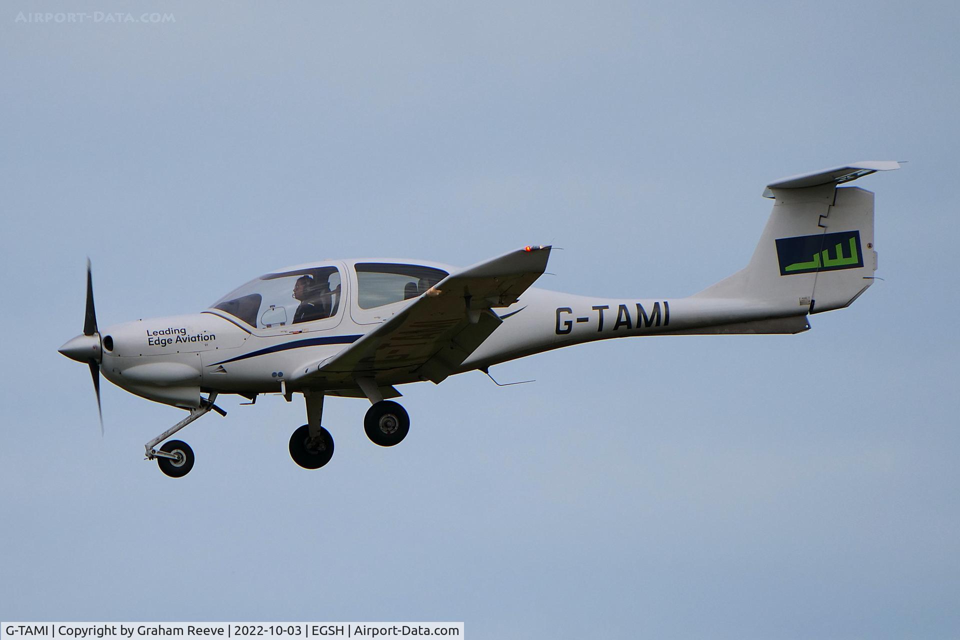 G-TAMI, 2006 Diamond DA-40D TDi Diamond Star C/N D4.210, Landing at Norwich.