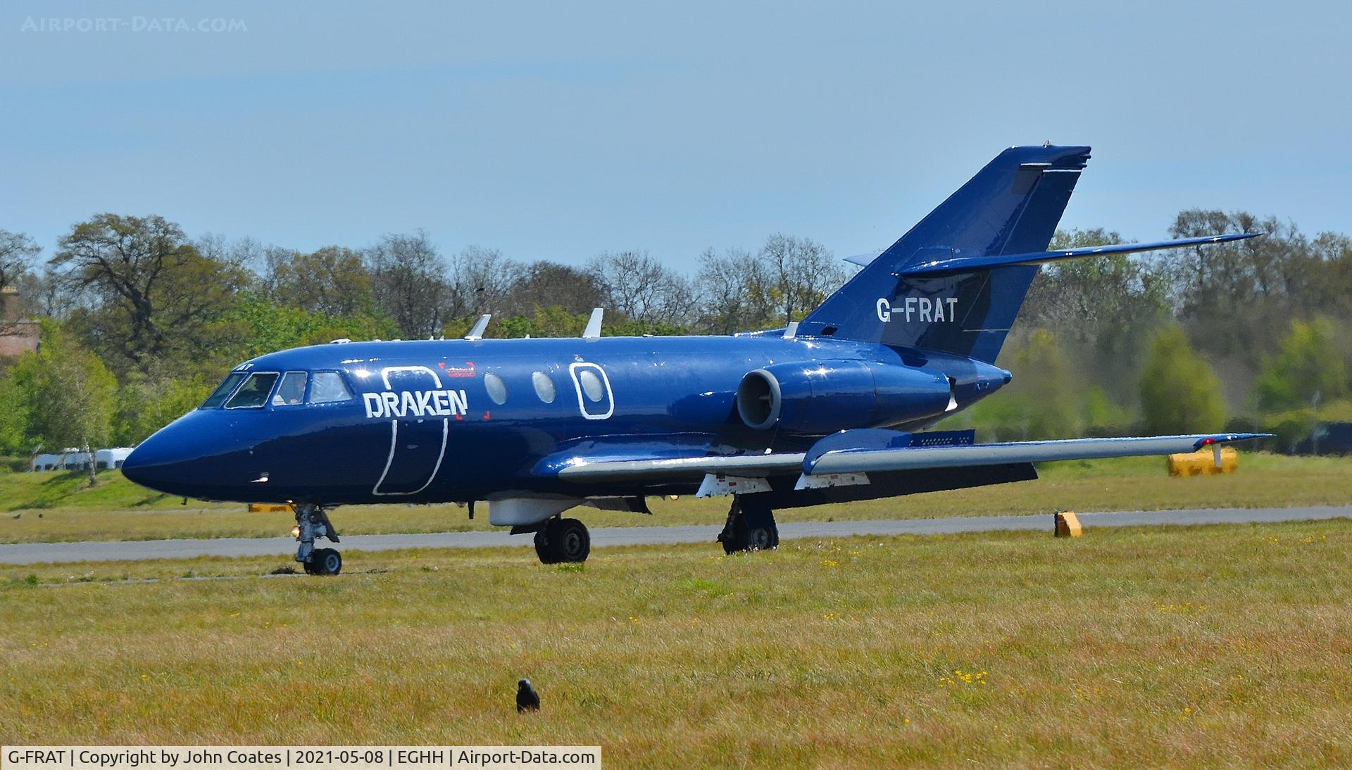 G-FRAT, 1967 Dassault Falcon (Mystere) 20DC C/N 87, Taxiing on arrival