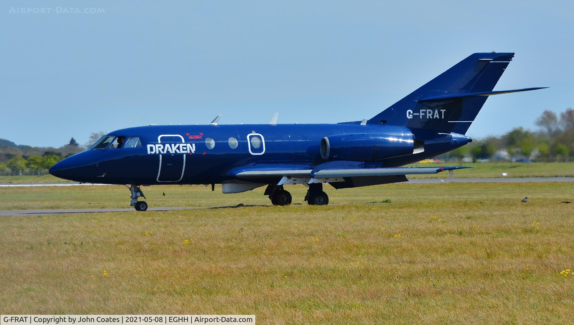 G-FRAT, 1967 Dassault Falcon (Mystere) 20DC C/N 87, Taxiing on arrival