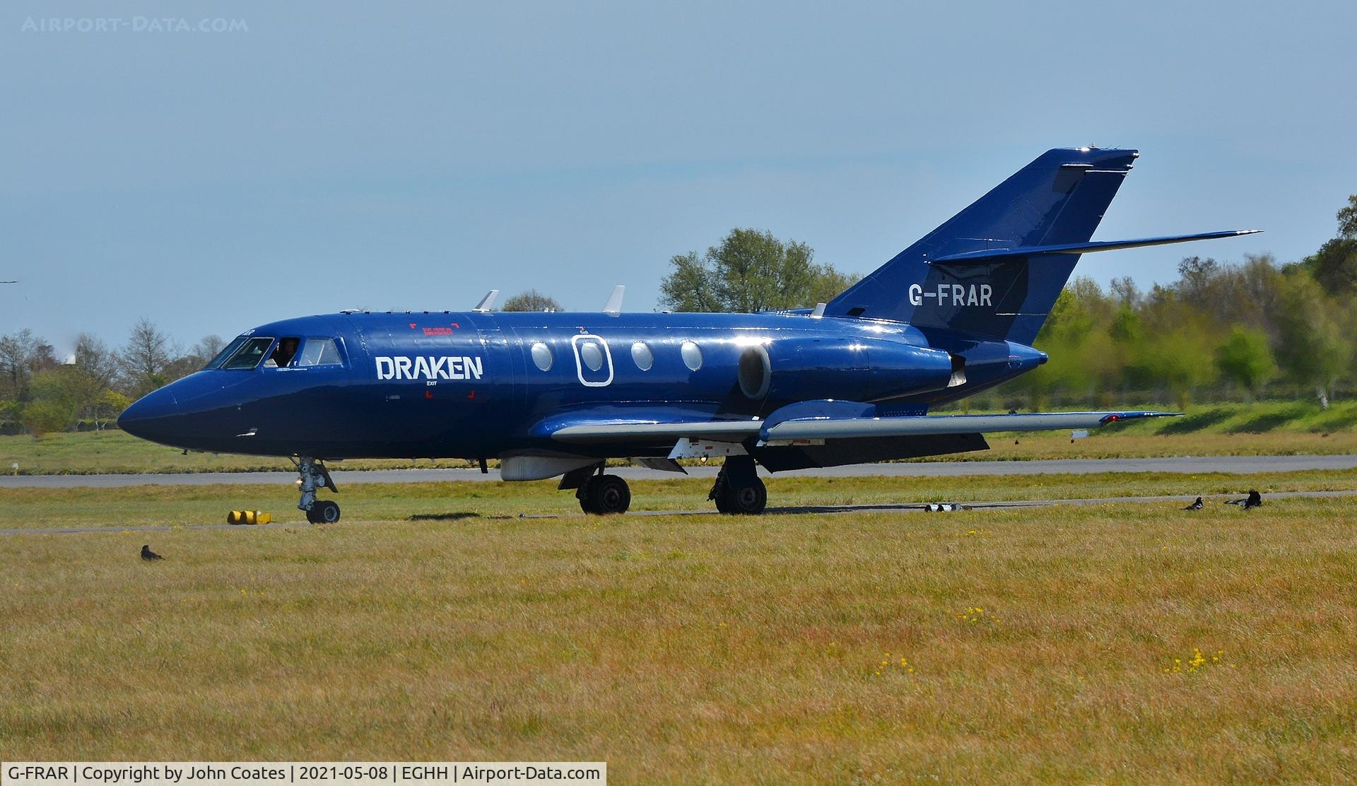 G-FRAR, 1969 Dassault Falcon (Mystere) 20DC C/N 209, Taxiing on arrival