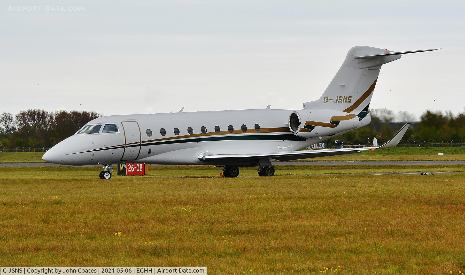 G-JSNS, 2020 Israel Aircraft Industries Gulfstream G280 C/N 2216, Taxiing on arrival