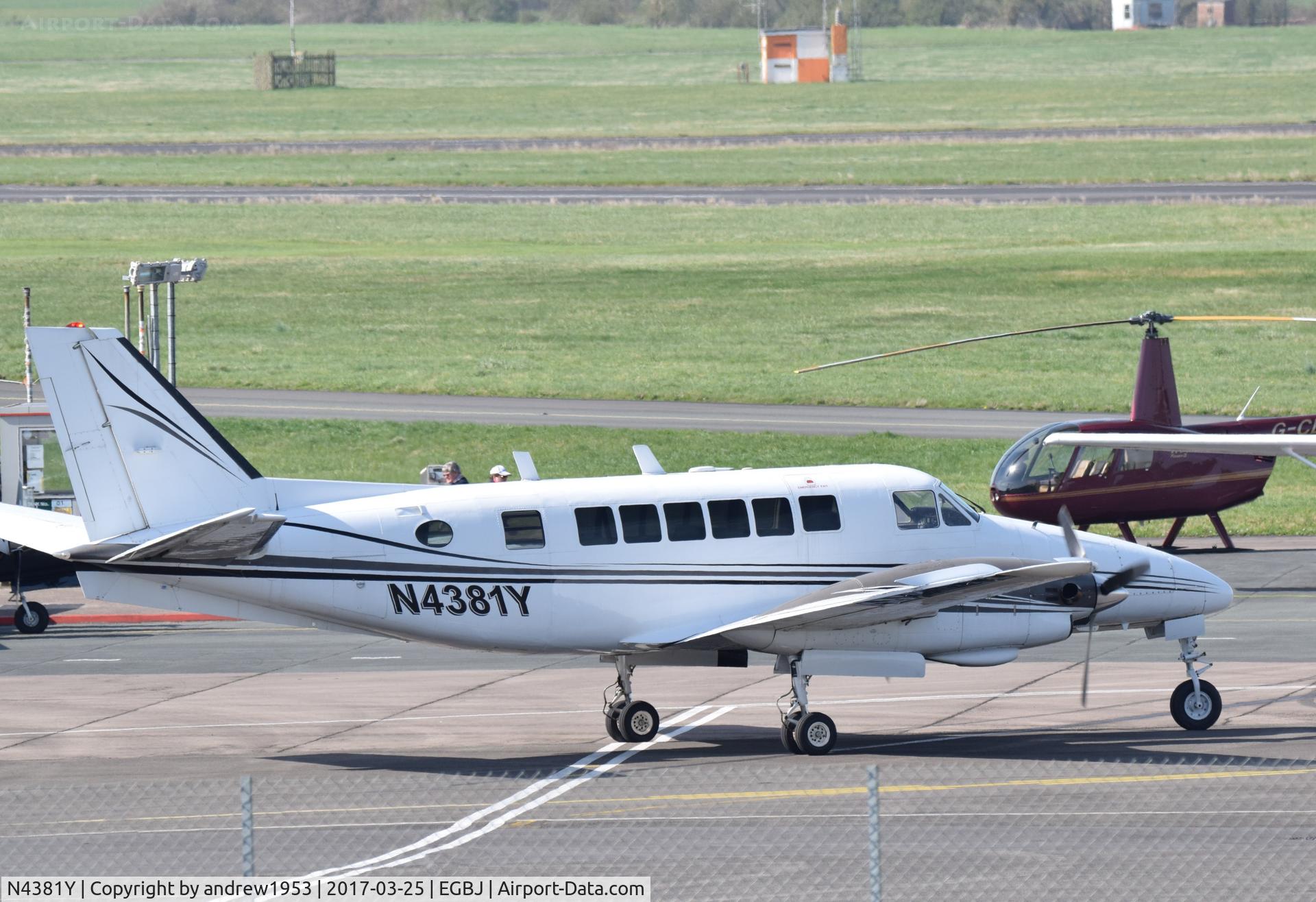 N4381Y, 1968 Beech 99 Airliner C/N U-71, N4381Y at Gloucestershire Airport.