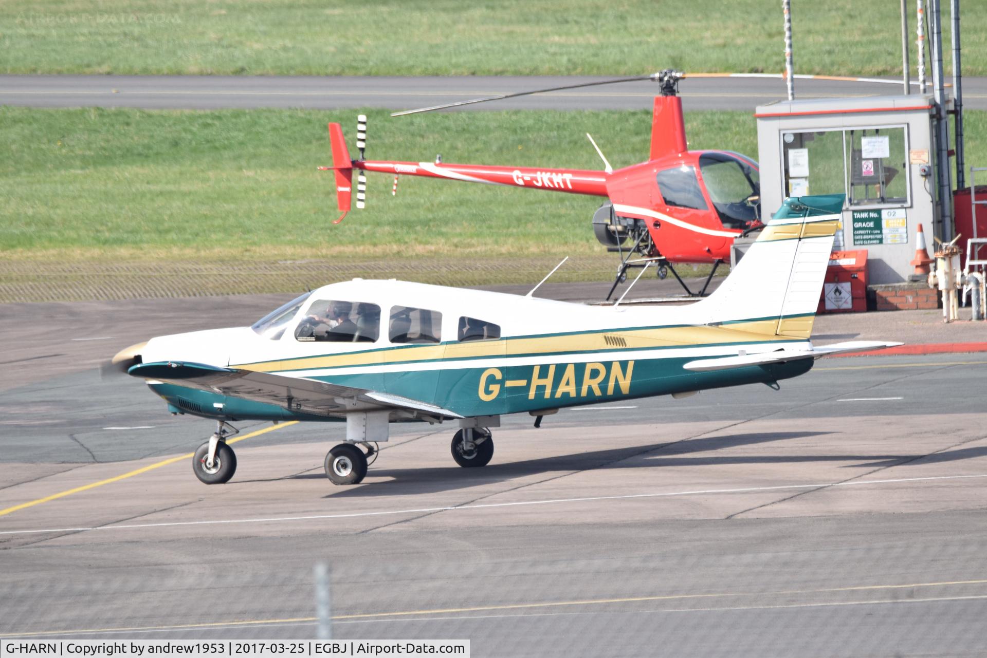 G-HARN, 1982 Piper PA-28-181 Cherokee Archer II C/N 28-8290108, G-HARN at Gloucestershire Airport.