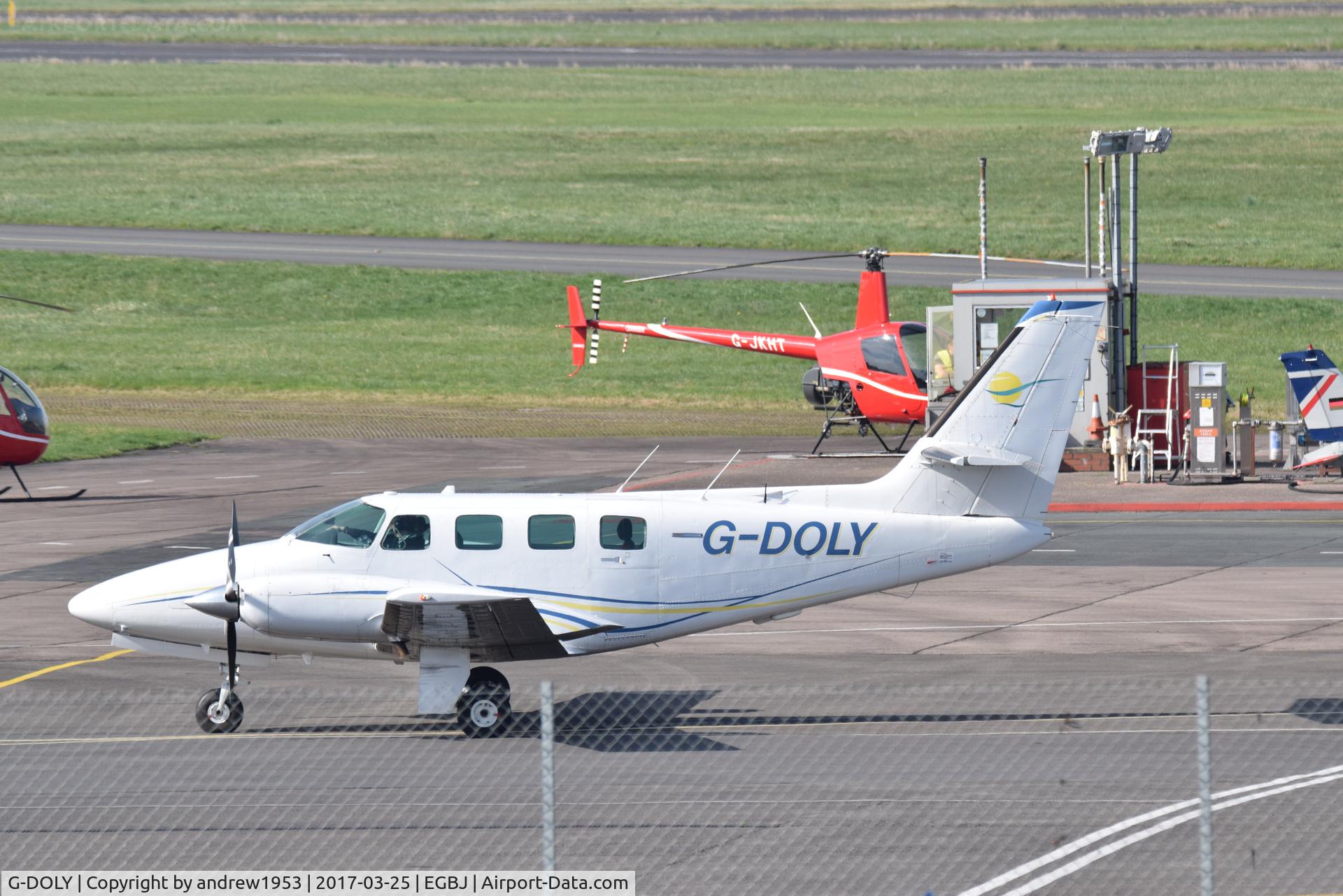 G-DOLY, 1982 Cessna T303 Crusader C/N T303-00107, G-DOLY at Gloucestershire Airport.