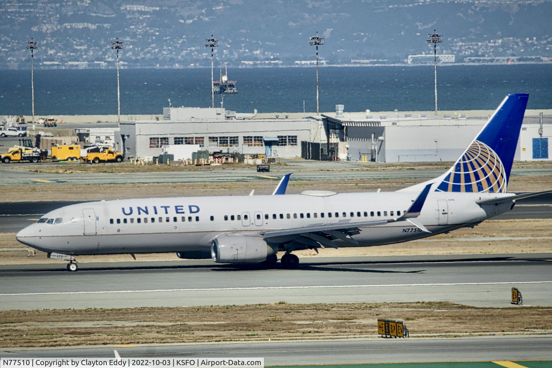 N77510, 2008 Boeing 737-824 C/N 32828, SFO 2022.