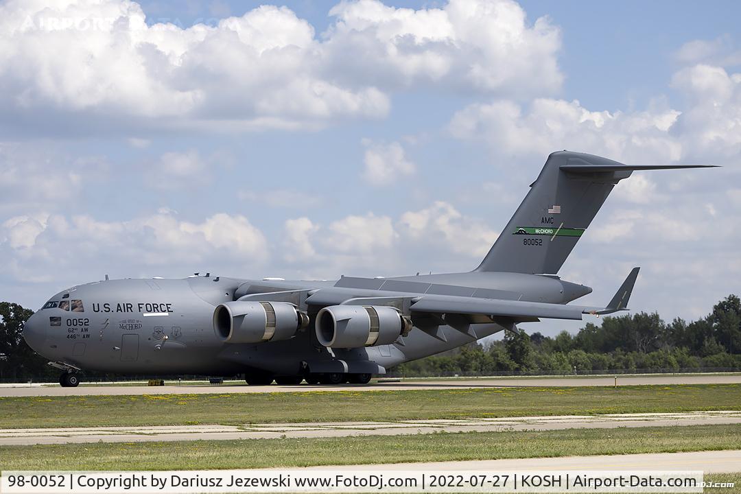 98-0052, 1998 Boeing C-17A Globemaster III C/N 50056/P-52, C-17A Globemaster 98-0052  from 62 AW 446th AW McChord AFB, WA