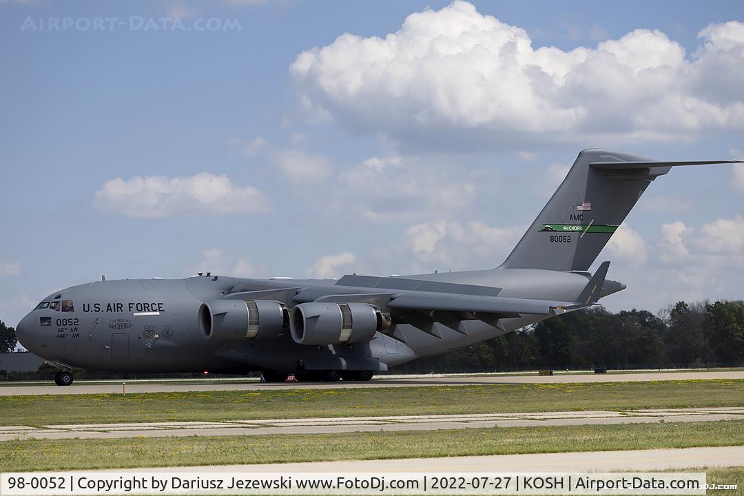 98-0052, 1998 Boeing C-17A Globemaster III C/N 50056/P-52, C-17A Globemaster 98-0052  from 62 AW 446th AW McChord AFB, WA