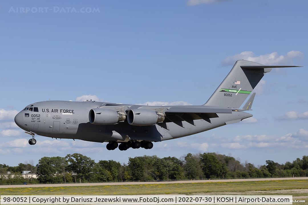 98-0052, 1998 Boeing C-17A Globemaster III C/N 50056/P-52, C-17A Globemaster 98-0052  from 62 AW 446th AW McChord AFB, WA