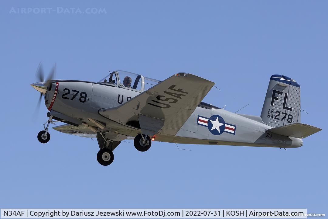 N34AF, Beech (CCF) T-34A (A45) Mentor C/N CCF34-51, Beech A45 (T-34A) Mentor  C/N CCF34-51, N34AF