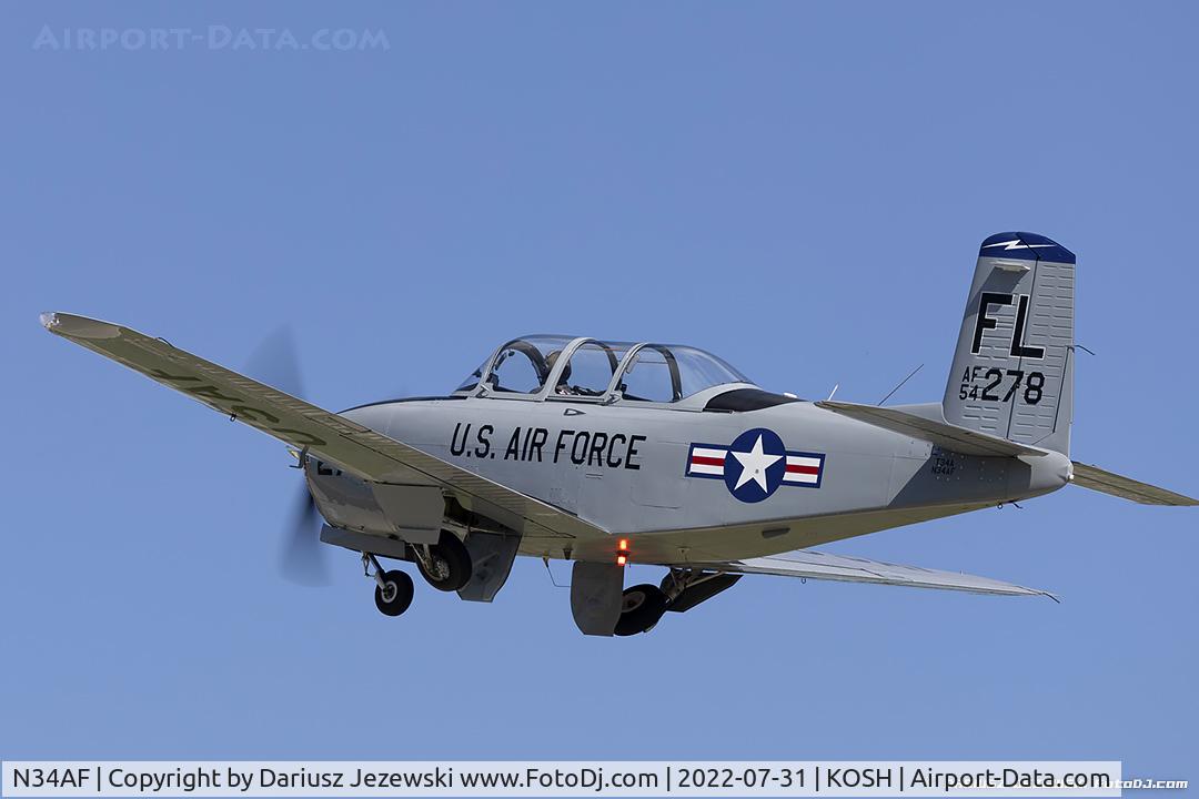 N34AF, Beech (CCF) T-34A (A45) Mentor C/N CCF34-51, Beech A45 (T-34A) Mentor  C/N CCF34-51, N34AF