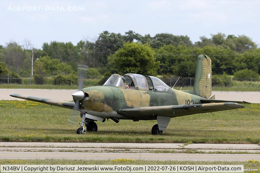 N34BV, 1956 Beech T-34A Mentor Mentor C/N CG-152, Beech A45 (T-34A) Mentor  C/N CG-152, N34BV