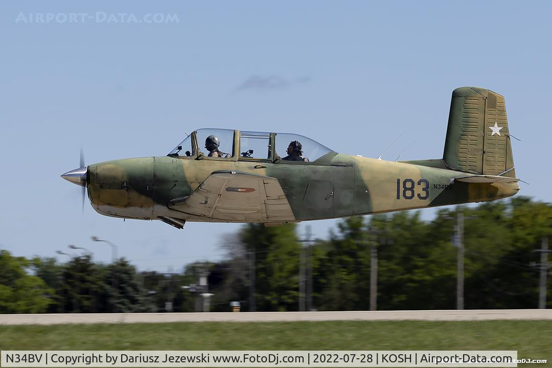 N34BV, 1956 Beech T-34A Mentor Mentor C/N CG-152, Beech A45 (T-34A) Mentor  C/N CG-152, N34BV
