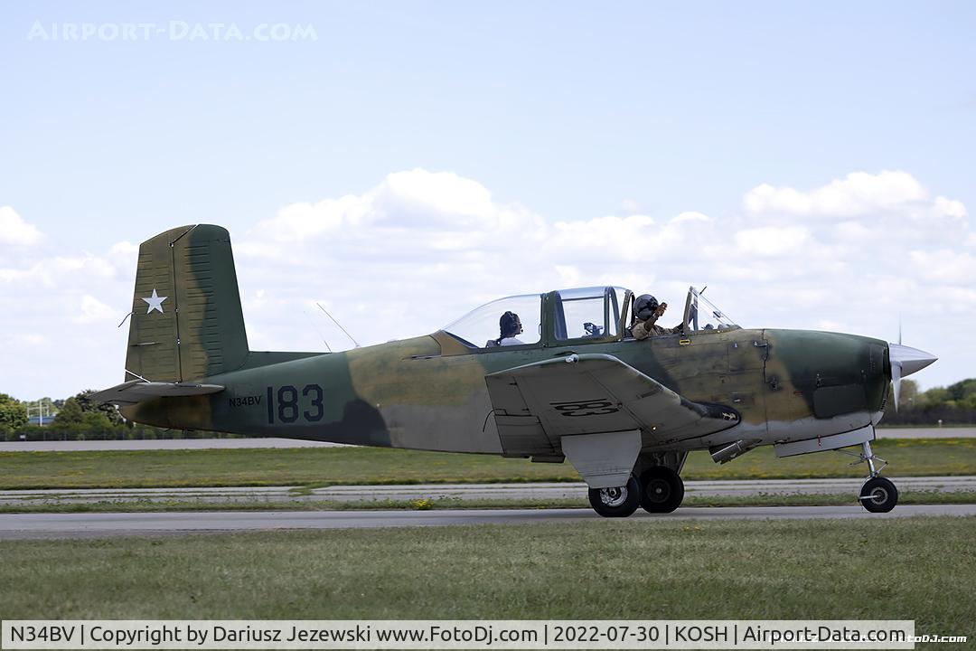 N34BV, 1956 Beech T-34A Mentor Mentor C/N CG-152, Beech A45 (T-34A) Mentor  C/N CG-152, N34BV