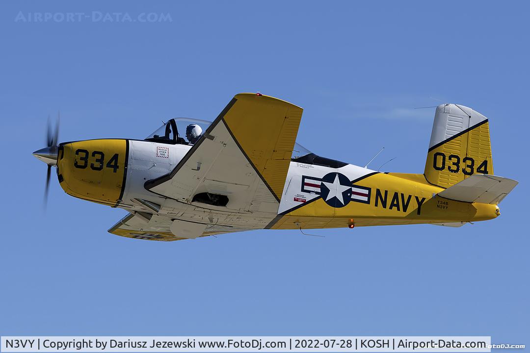 N3VY, 1957 Beech D-45 Mentor C/N BG-334, Beech D45(T-34B) Mentor  C/N BG-334, N3VY