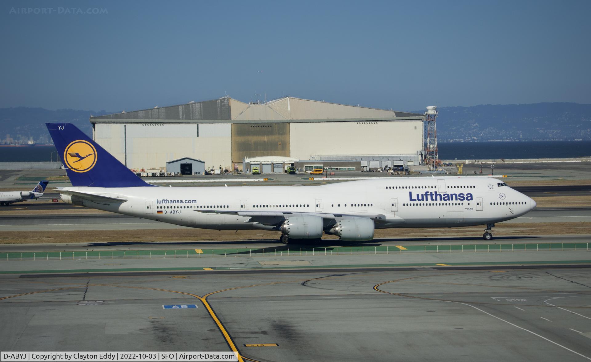 D-ABYJ, 2013 Boeing 747-830 C/N 37834, SFO 2022.