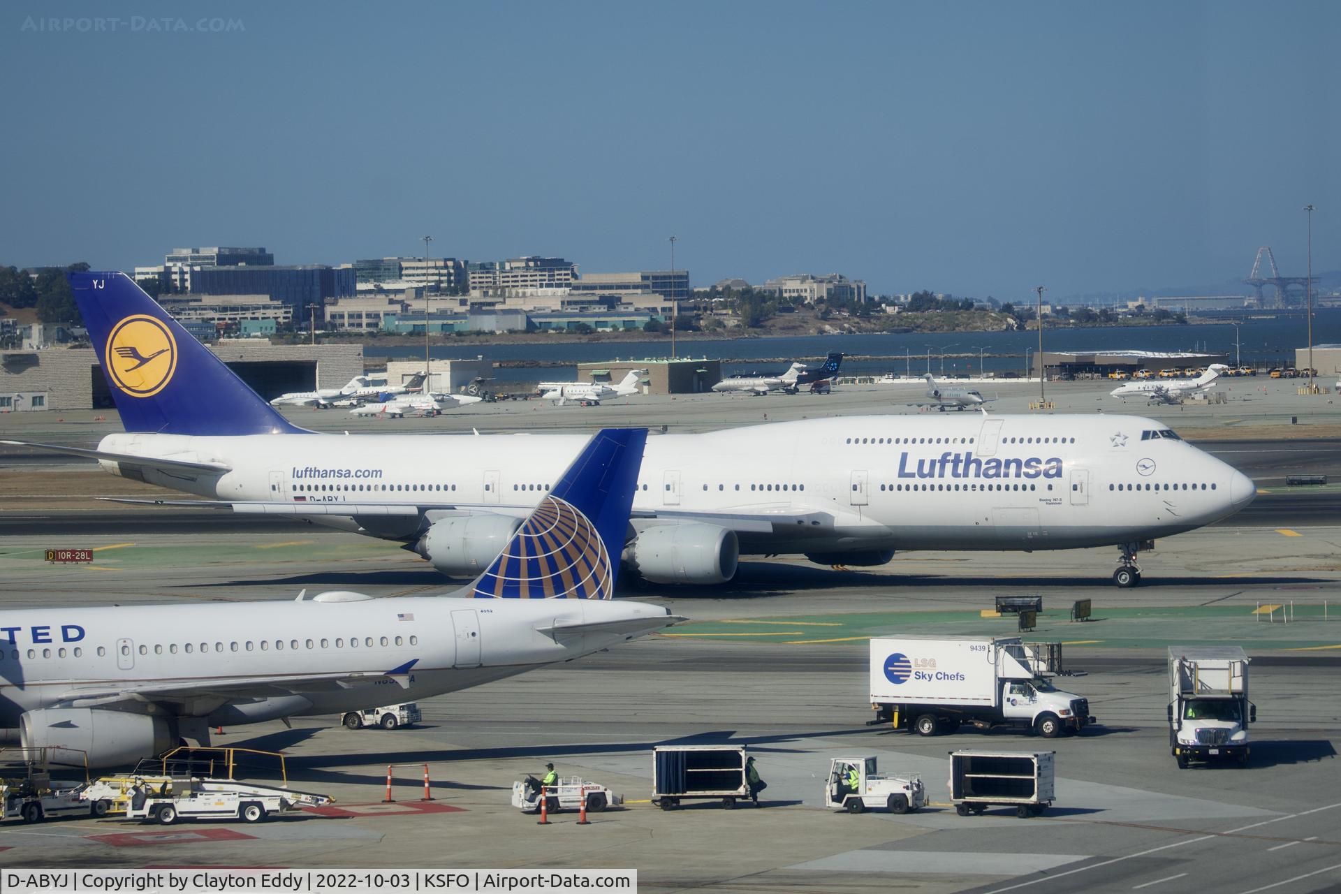 D-ABYJ, 2013 Boeing 747-830 C/N 37834, SFO 2022.