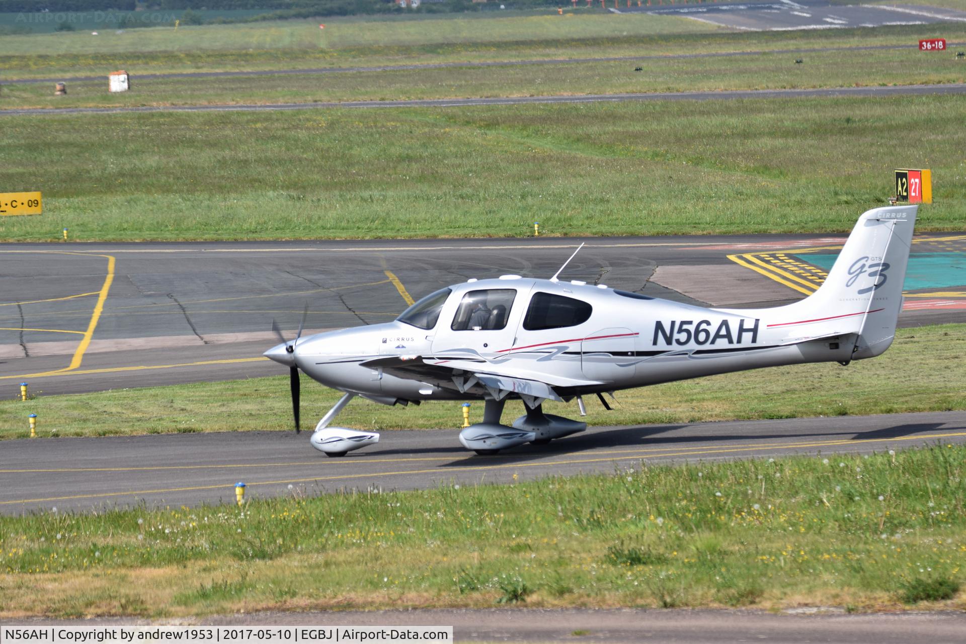 N56AH, 2007 Cirrus SR22 G3 GTS C/N 2781, N56AH at Gloucestershire Airport.