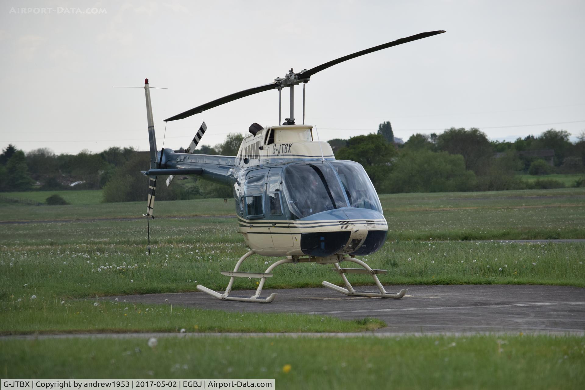 G-JTBX, 1987 Bell 206B-3 JetRanger III C/N 3955, G-JTBX at Gloucestershire Airport.