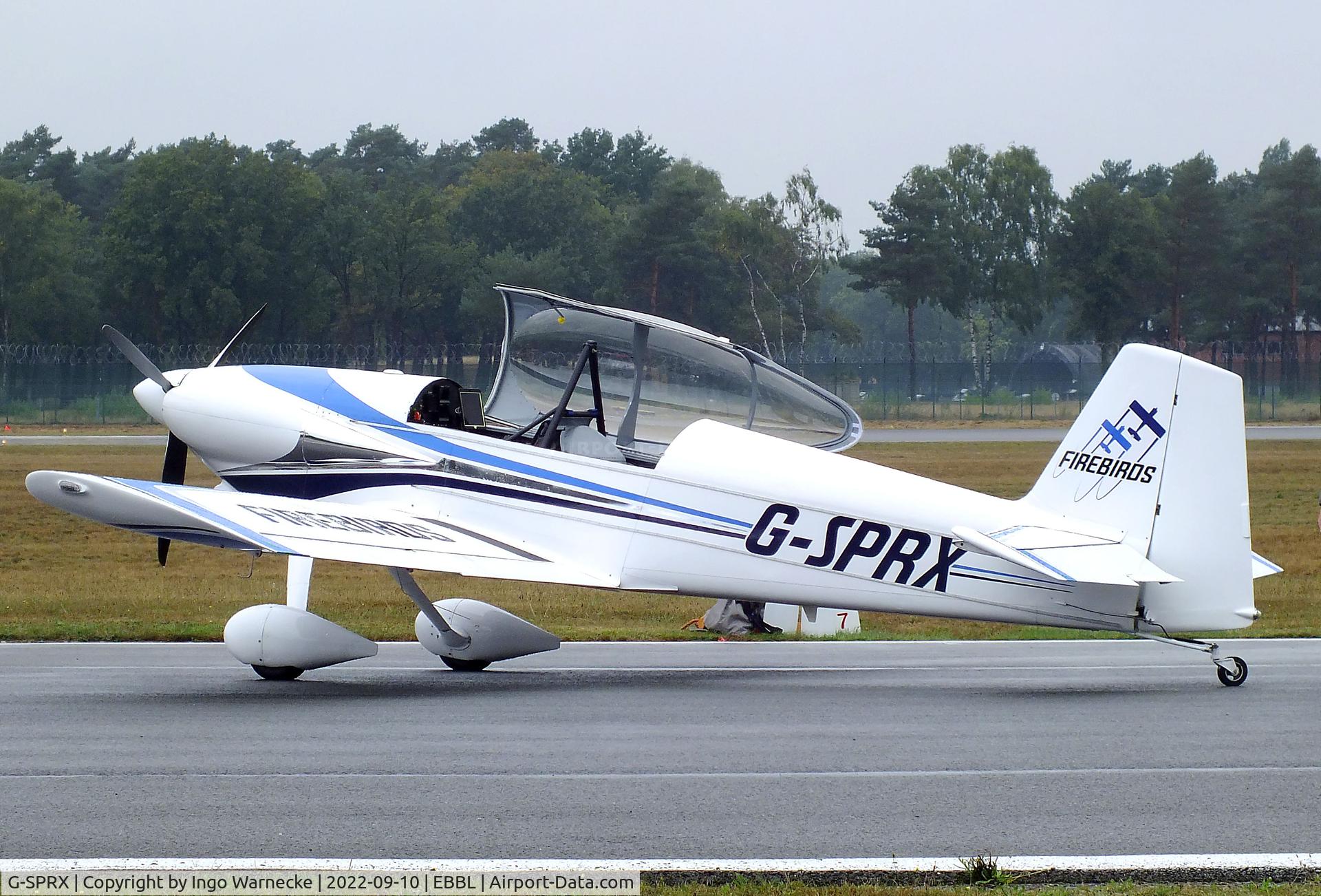 G-SPRX, 2005 Vans RV-4 C/N 1622, Vans RV-4 of the Firebirds aerobatic team at the 2022 Sanicole Spottersday at Kleine Brogel air base