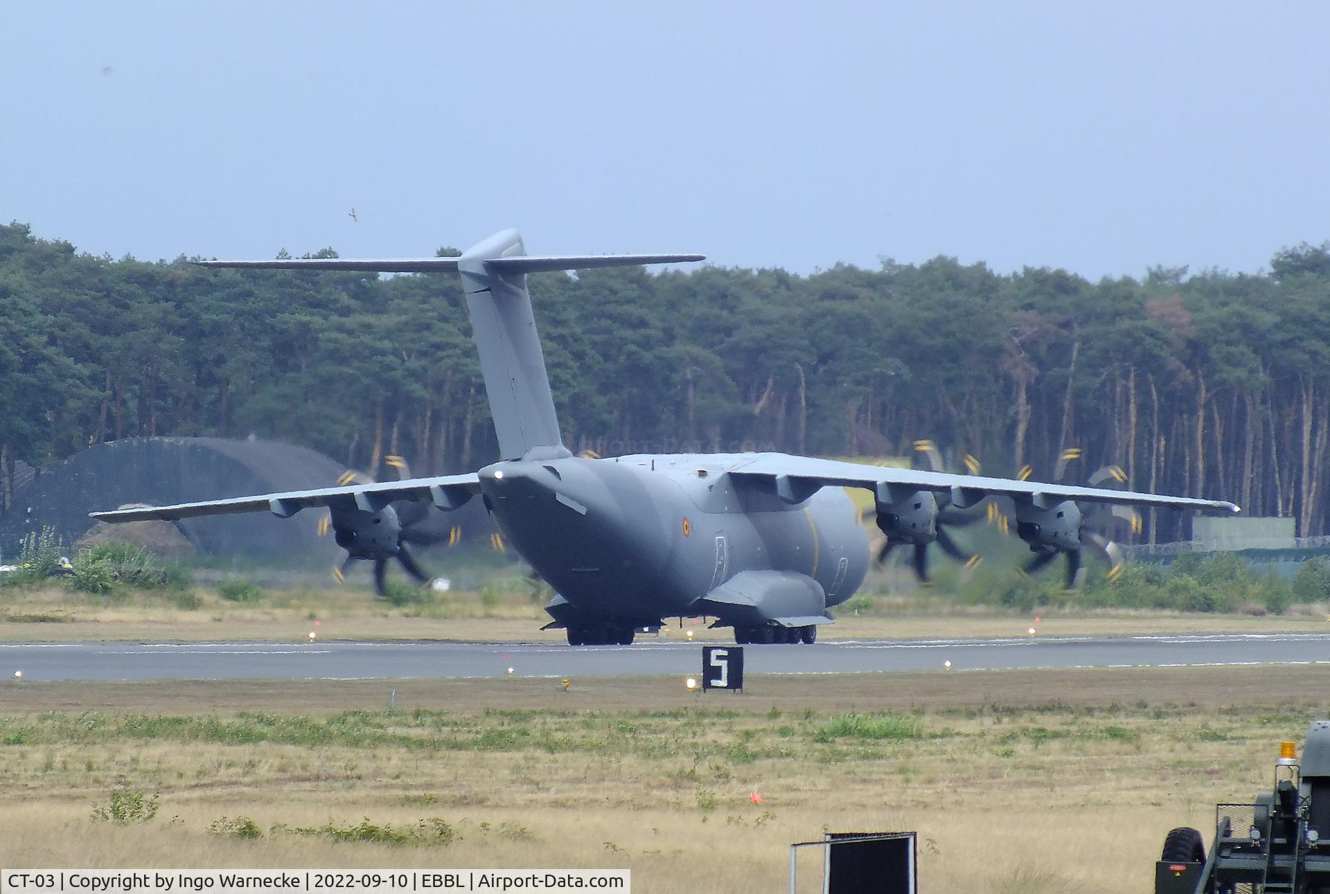 CT-03, 2020 Airbus A400M Atlas C/N 109, Airbus A400M Atlas of the FAeB (Belgian Air Force) at the 2022 Sanicole Spottersday at Kleine Brogel air base