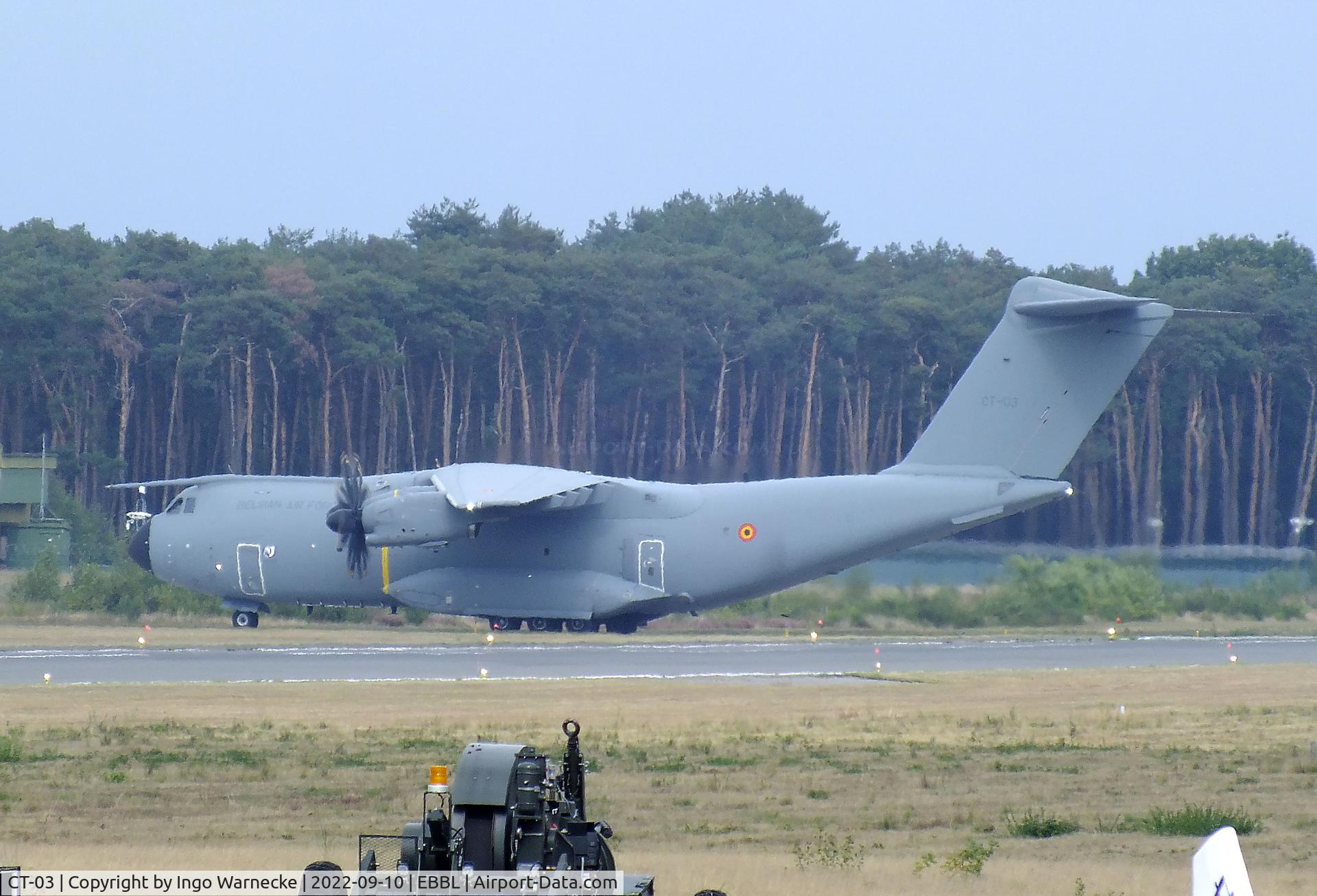 CT-03, 2020 Airbus A400M Atlas C/N 109, Airbus A400M Atlas of the FAeB (Belgian Air Force) at the 2022 Sanicole Spottersday at Kleine Brogel air base