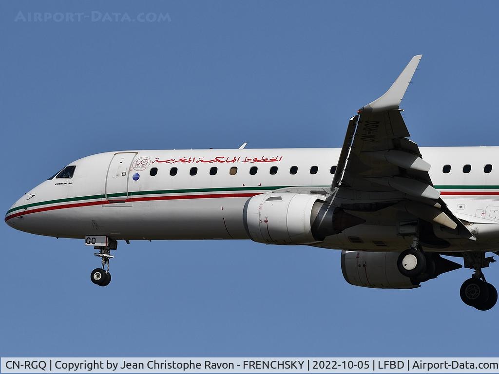 CN-RGQ, 2014 Embraer 190AR (ERJ-190-100IGW) C/N 19000682, Royal Air Maroc AT612/RAM612G from Marrakech RAK landing runway 29