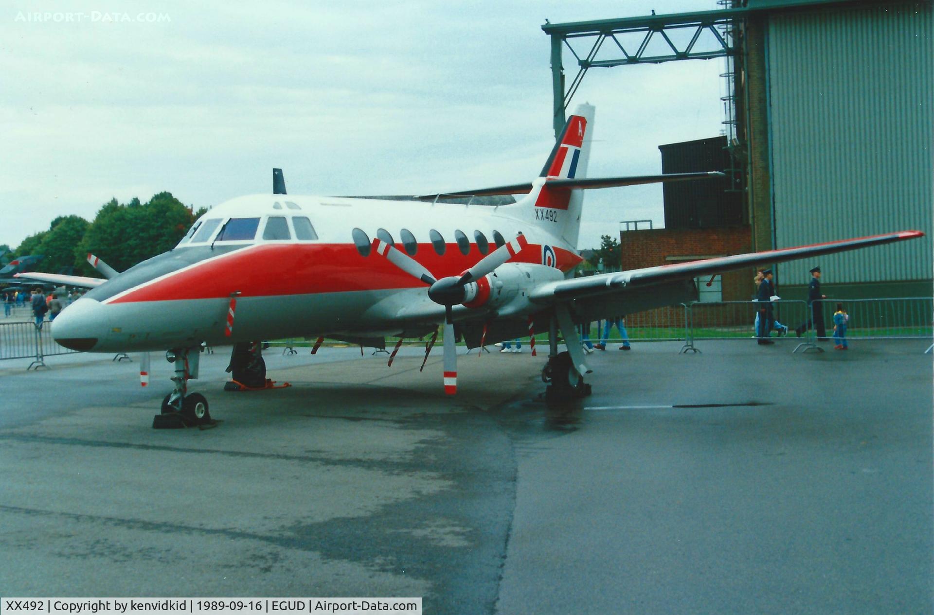 XX492, Scottish Aviation HP-137 Jetstream T.1 C/N 274, At the 1989 Abingdon air show.