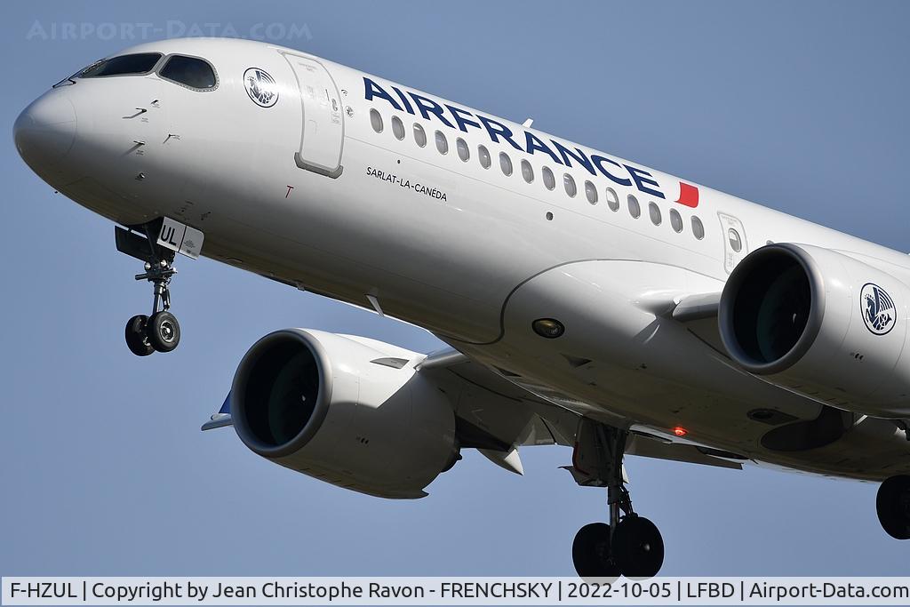 F-HZUL, 2022 Airbus A220-300 C/N 55174, Air France AF7622/AFR37JP landing runway 29 from Paris CDG