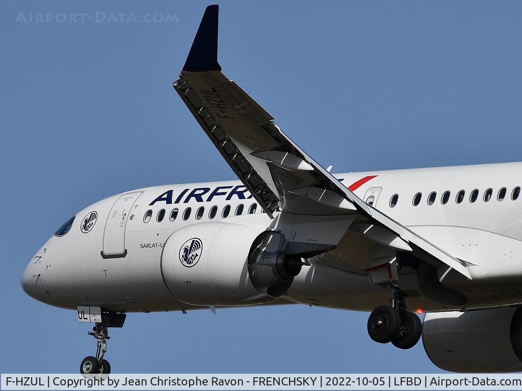 F-HZUL, 2022 Airbus A220-300 C/N 55174, Air France AF7622/AFR37JP landing runway 29 from Paris CDG