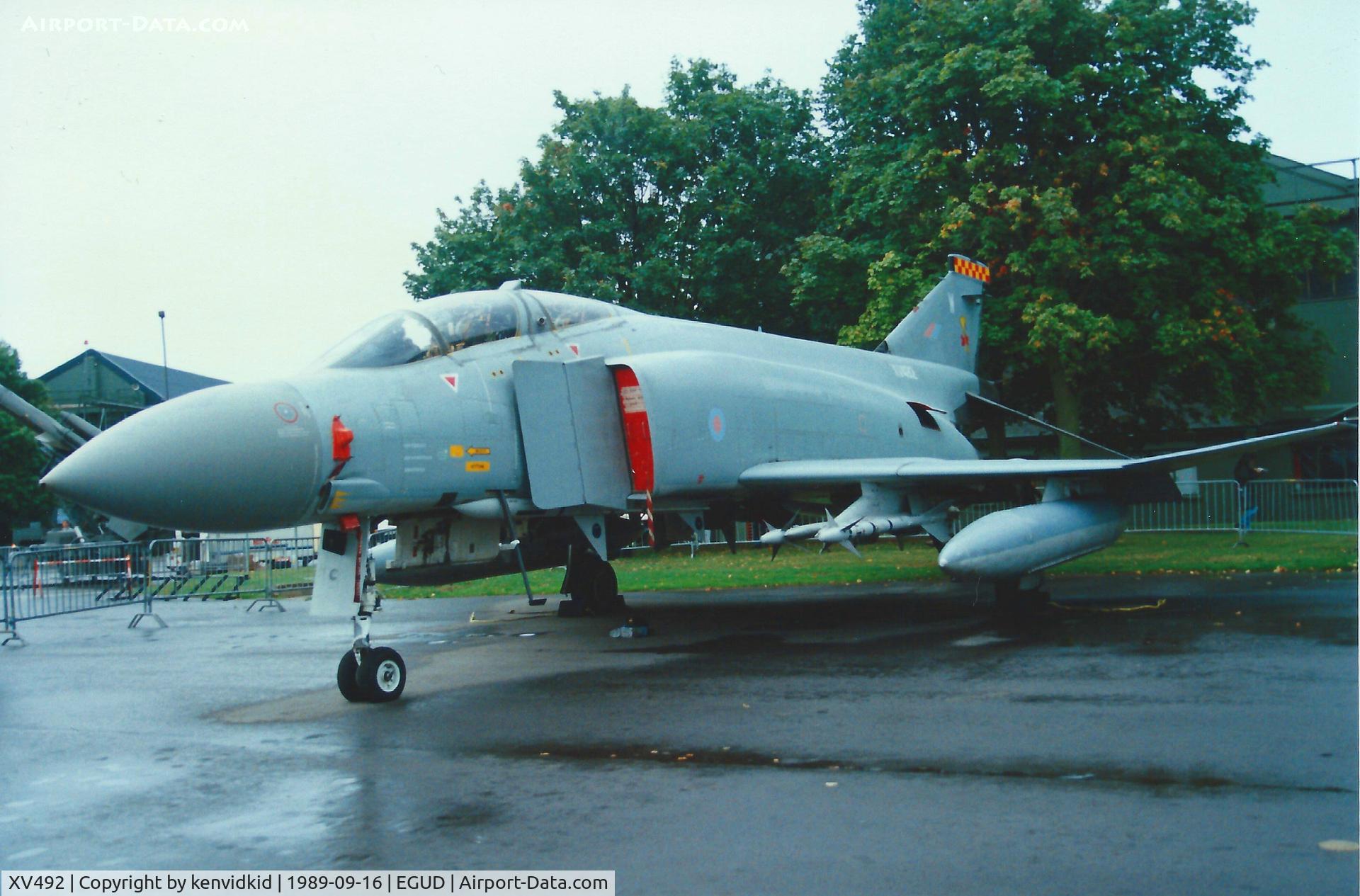 XV492, 1969 McDonnell Douglas Phantom FGR2 C/N 3413, At the 1989 Abingdon air show.