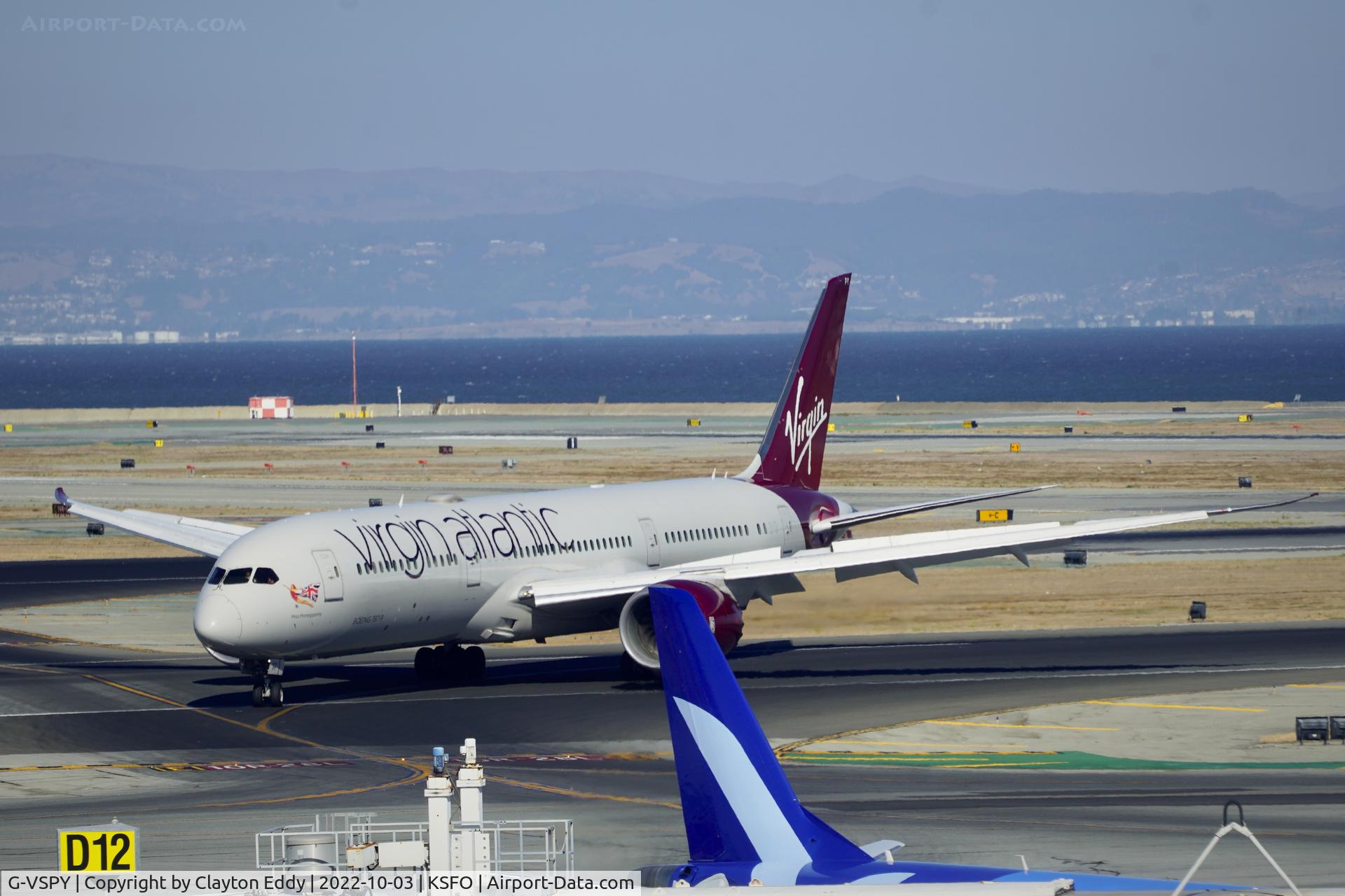 G-VSPY, 2015 Boeing 787-9 Dreamliner Dreamliner C/N 37973, Breeze tail. SFO 2022.