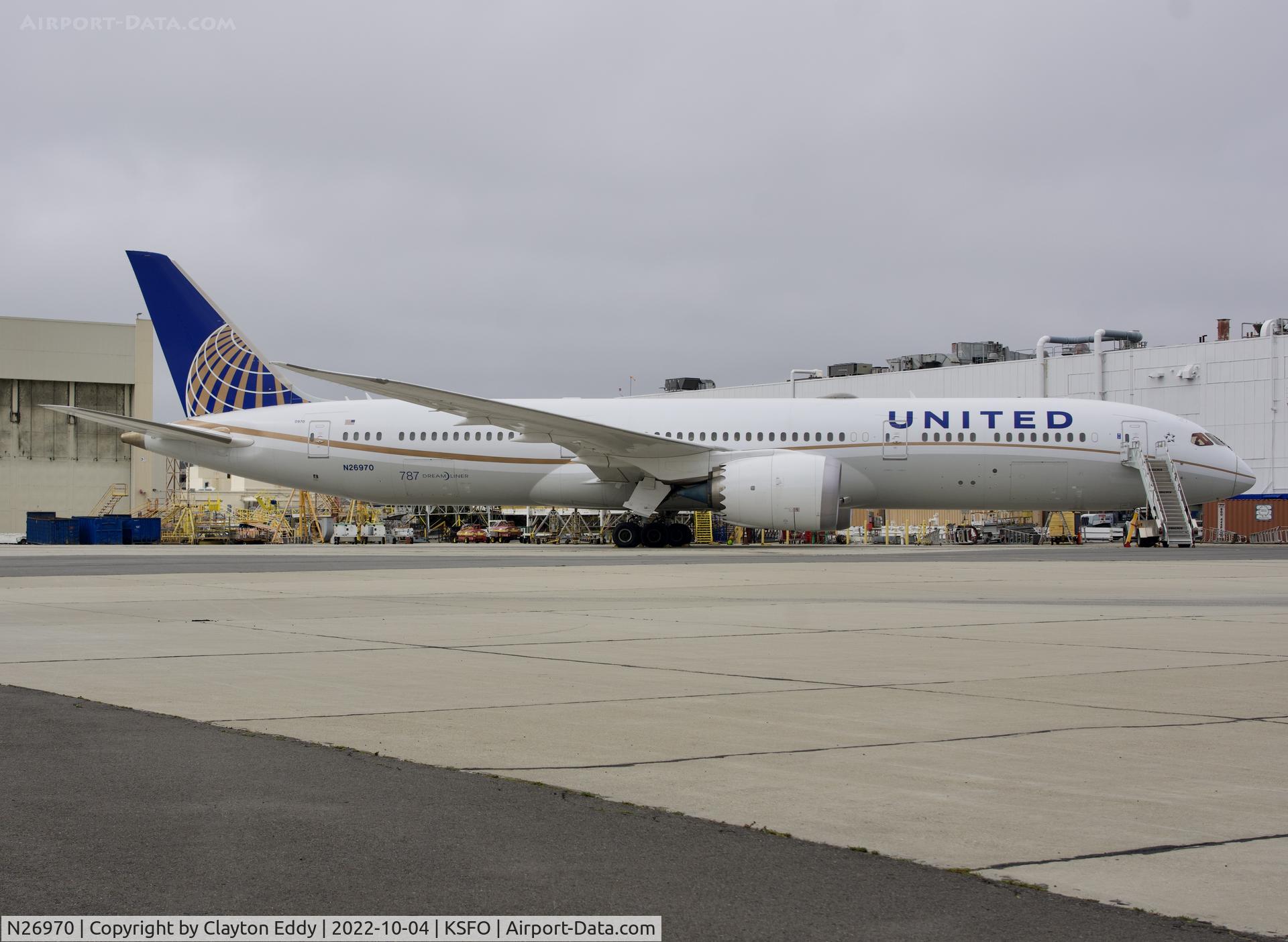 N26970, 2017 Boeing 787-9 Dreamliner C/N 60146, SFO 2022.