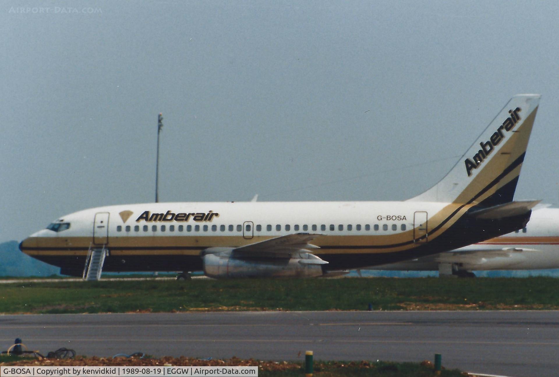G-BOSA, 1974 Boeing 737-204 C/N 20808, At Luton airport.