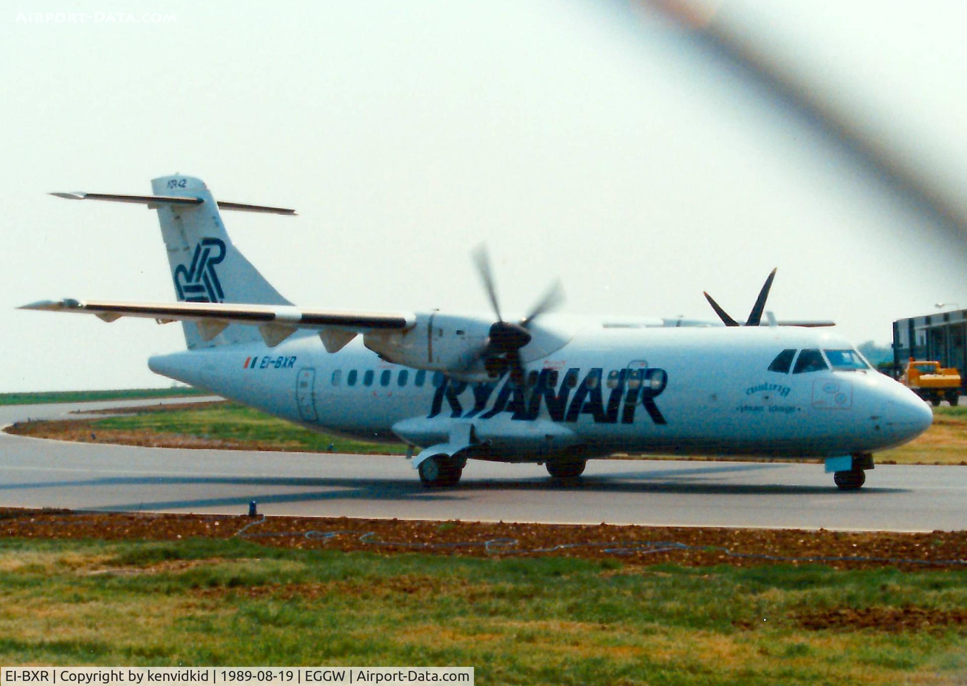 EI-BXR, 1988 ATR 42-312 C/N 107, At Luton airport.
