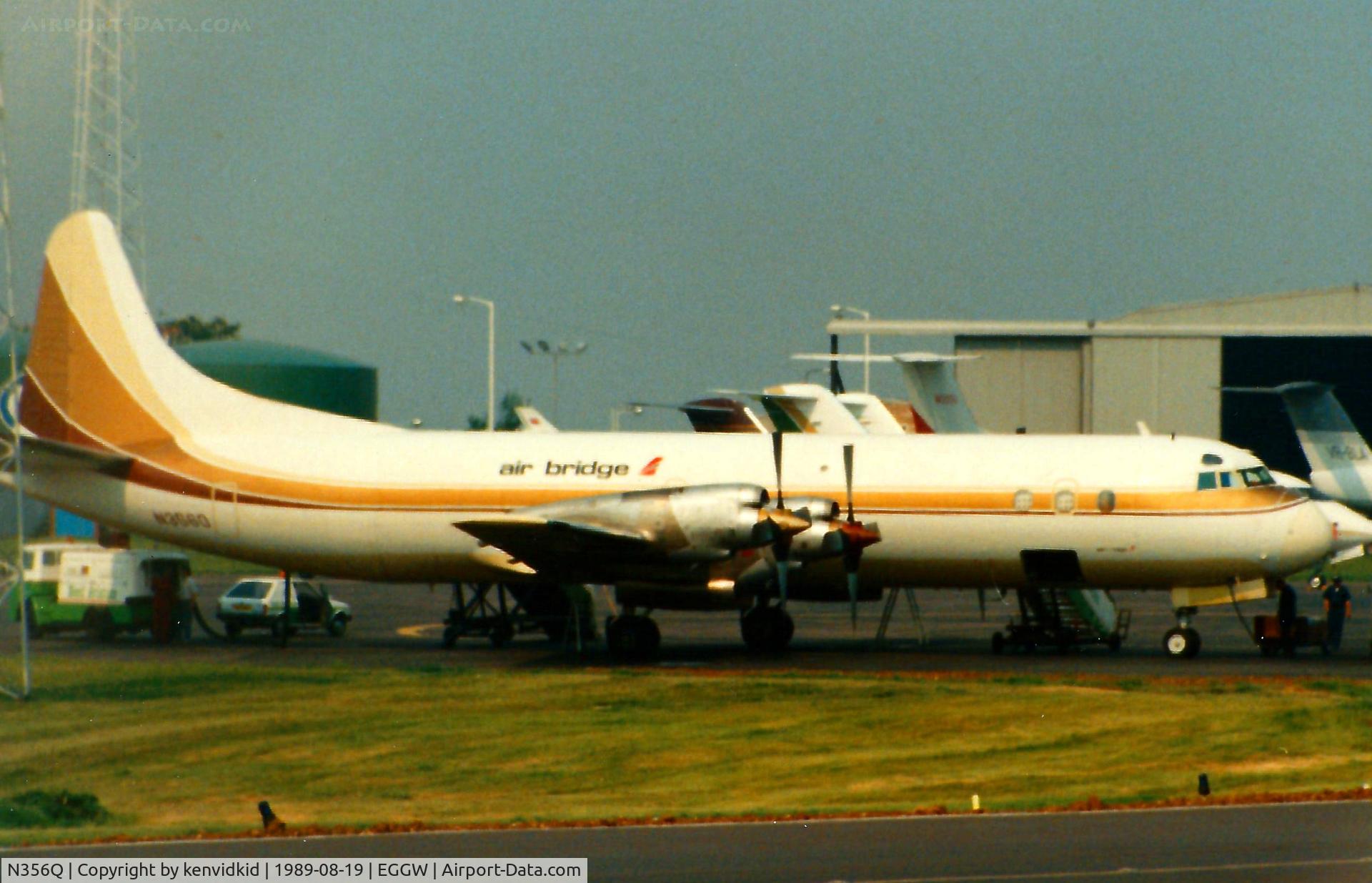 N356Q, 1959 Lockheed L-188A(F) Electra C/N 1039, At Luton airport.