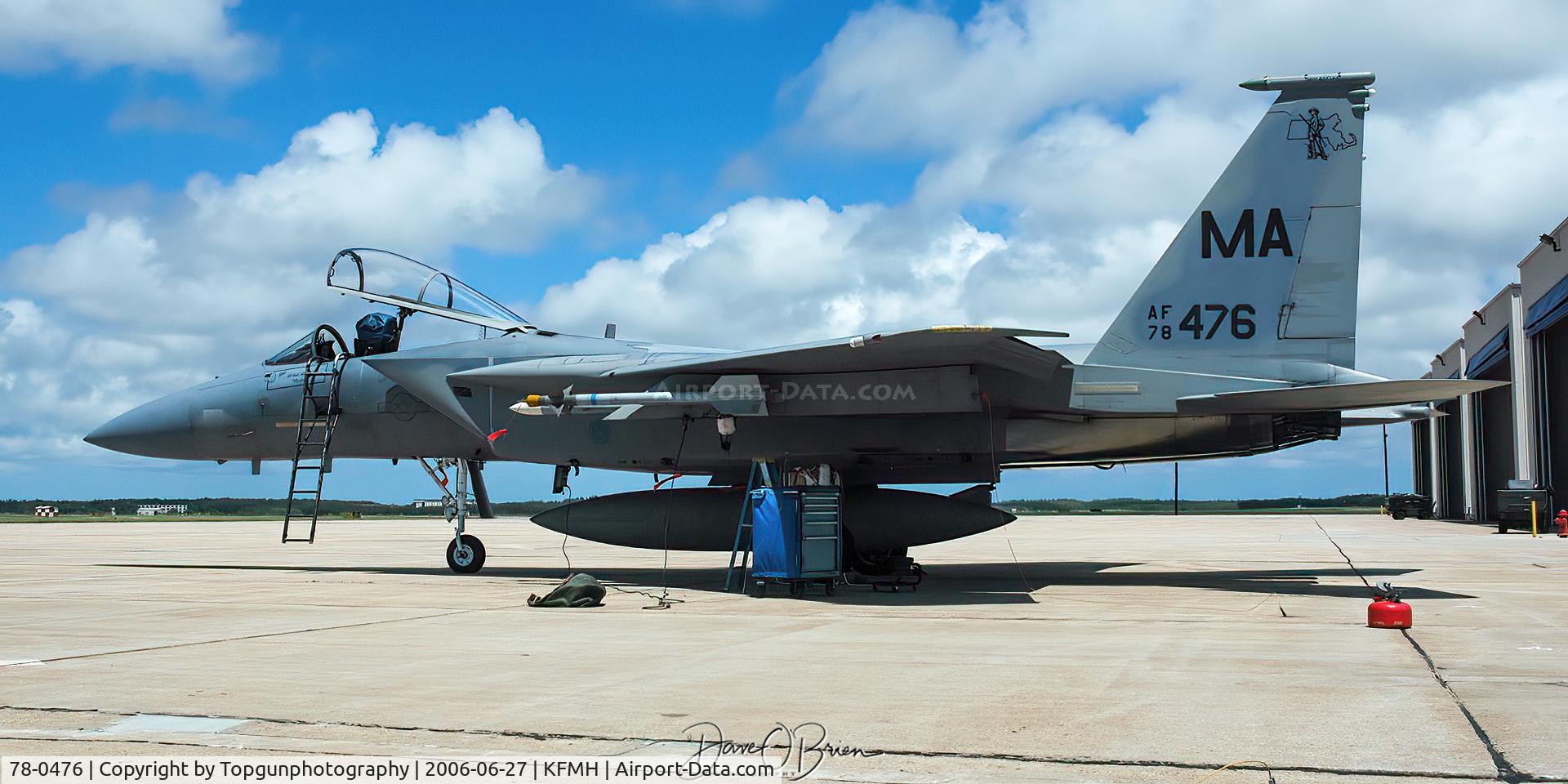 78-0476, McDonnell Douglas F-15C Eagle C/N 0455/C009, Otis ANG Ramp, Cape Cod MA