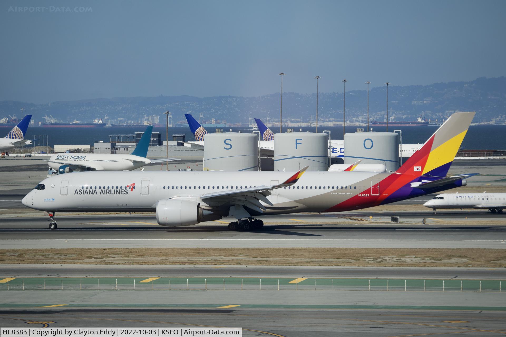 HL8383, 2020 Airbus A350-900 C/N 425, SFO 2022.