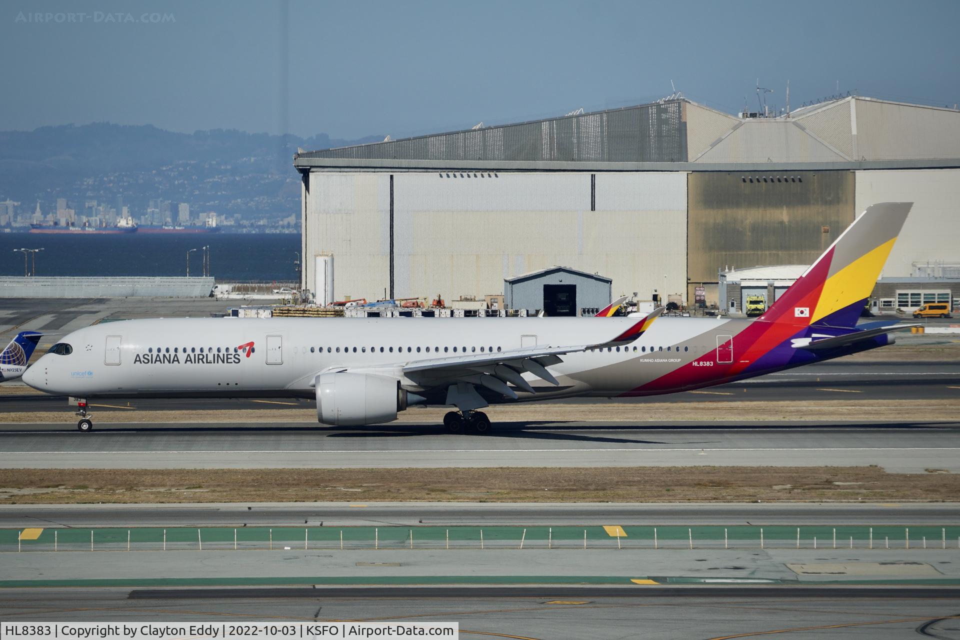 HL8383, 2020 Airbus A350-900 C/N 425, SFO 2022.